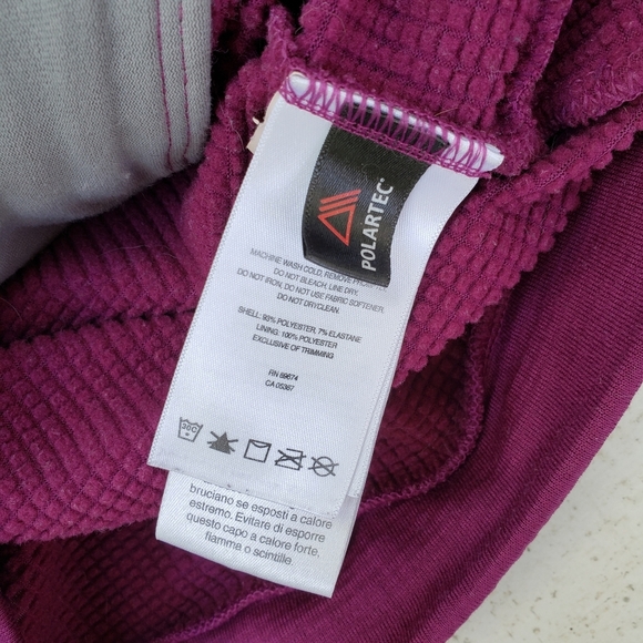 Mountain Hardwear| Full Zip Up Outdoor Jacket Polartec Purple Size Small - Picture 5 of 11